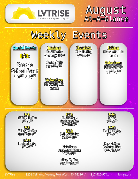 August 2026 At-A-Glance