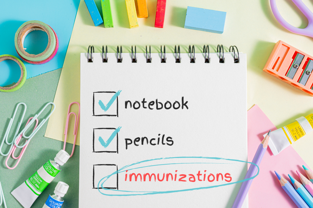 school supply checklist with immunizations