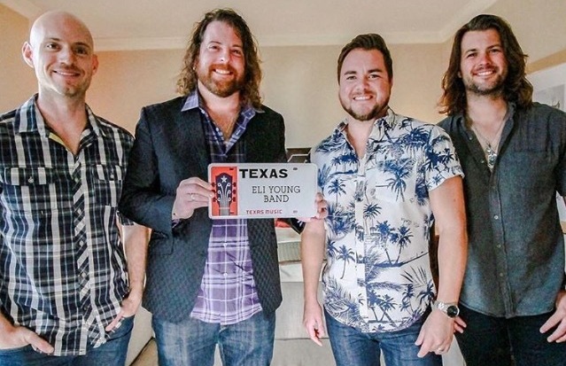 Eli Young Band with TMO charitable license plate