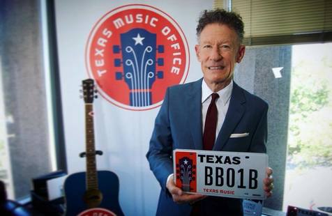 Lyle Lovett at TMO supporting the Texas Music license plate