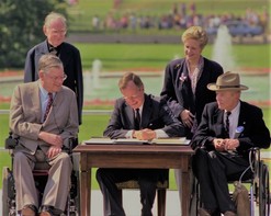 President George HW Bush signing the ADA 
