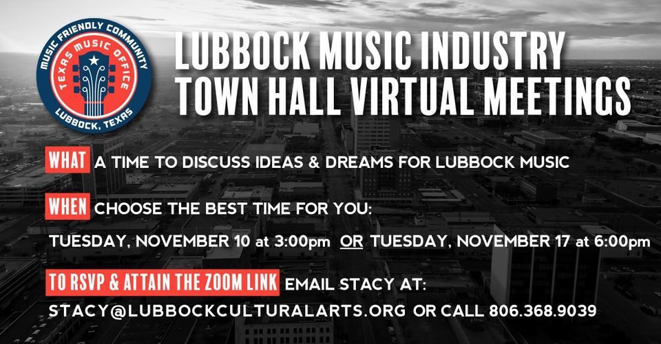 Lubbock virtual music friendly community town hall