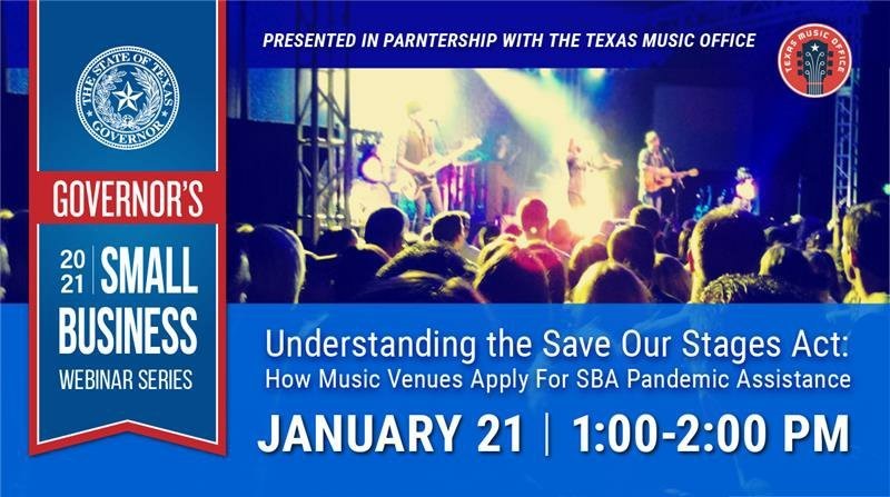 TMO and OOG Save Our Stages webinar graphic