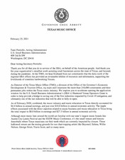 TMO Asks SBA to Accelerate Opening the Application Window for the SBA’s Shuttered Venue Operators Grant