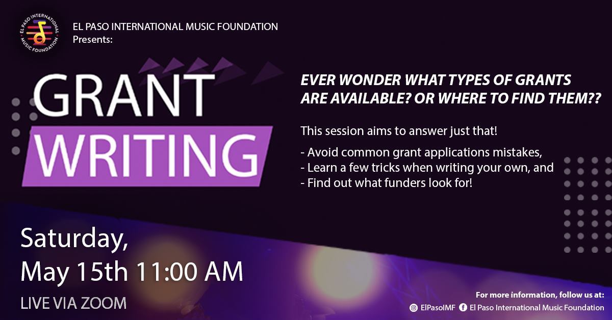 El Paso International Music Foundation grant writing workshop