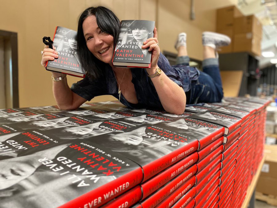 Kathy Valentine with her award winning memoir, All I Ever Wanted