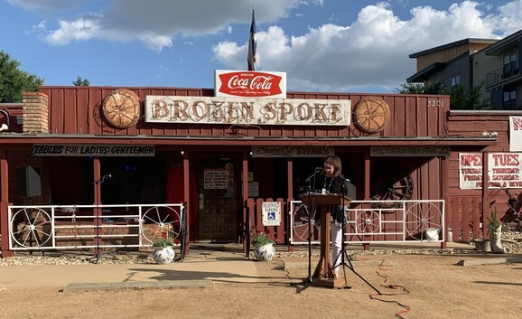 Texas First Lady Cecilia Abbott at Broken Spoke 