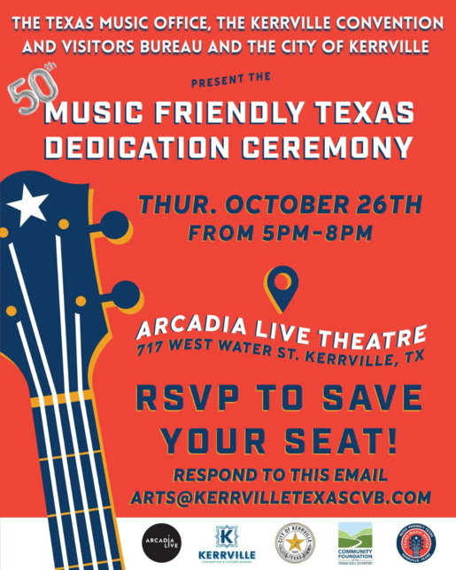 Kerrville Designated as 50th Music Friendly Texas Certified Community