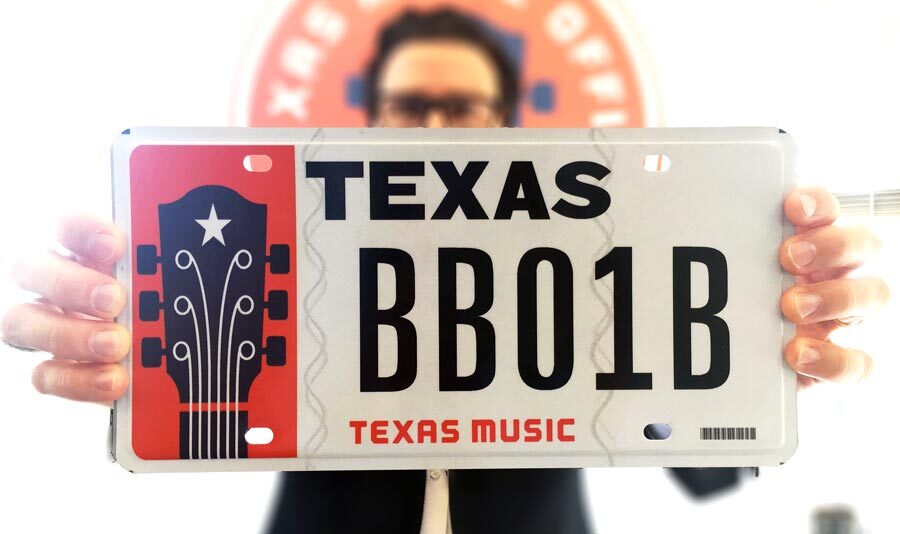 Texas Music License Plate