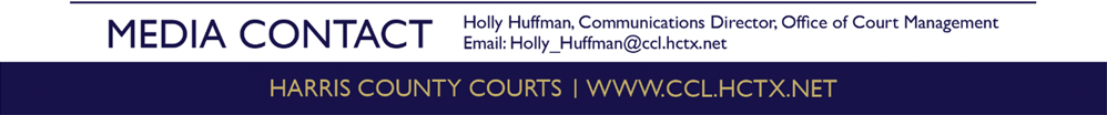 Media Contact. Holly Huffman, Communications Director; Office of Court Management