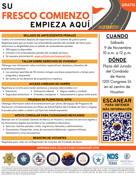 Fresh Start November 2024 Flyer Spanish