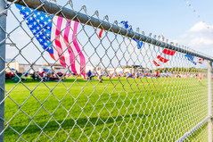 flags displayed at stars and stripes event