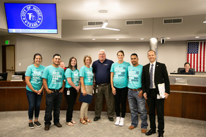 photo of parks and rec staff at council meeting