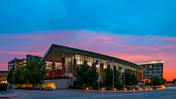 Hurst Conference Center at sunset