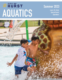 Aquatics cover with kids playing in water