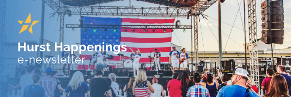 email header featuring Emerald City performing at Hurst Stars and Stripes