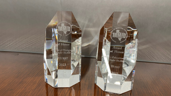 two awards from the Texas Association of Municipal Information Officers