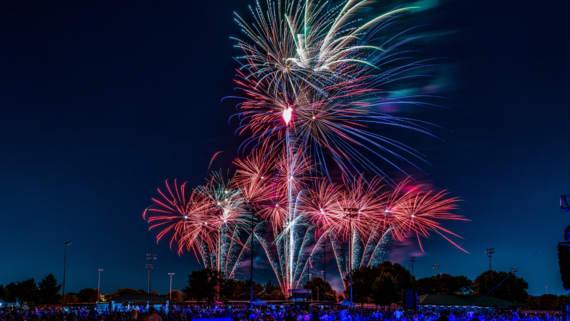 Fireworks display at Hurst Stars and Stripes