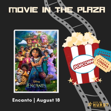 Movie in the plaza, encanto movie poster 