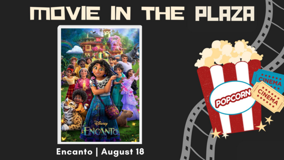 Movie in the Plaza graphic promoting Encanto