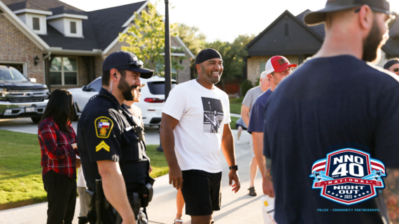 Neighborhood Gathering During National Night Out