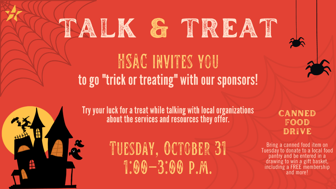 talk and treat at hurst senior activities center invites you to trick or treat with sponsors