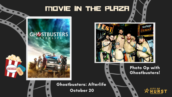 Movie in the Plaza, Ghostbusters: Afterlife, photo op with ghostbusters
