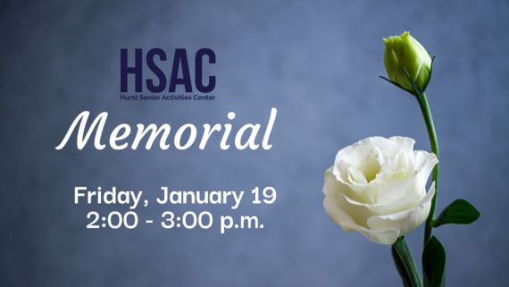 HSAC Memorial happening January 19 from 2:00 - 3:00 p.m.