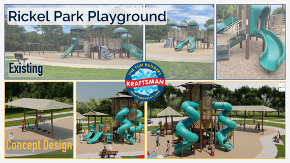 Rickel Park Playground old vs new design