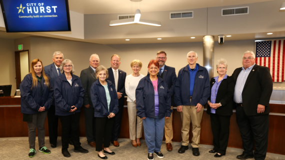 Volunteers in Action Blue Jacket Award Recipients with Council