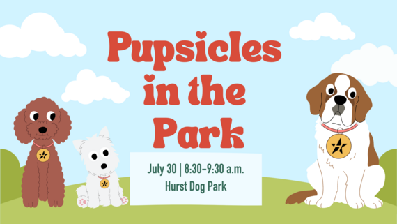 Pupsicles in the Park graphic with puppies