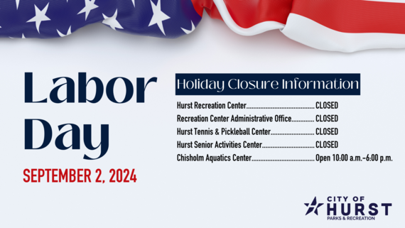 Labor Day Closures & Hours Graphic