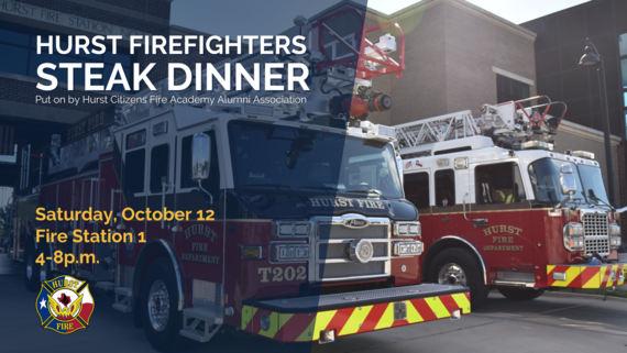 fire trucks for firefighters steak dinner