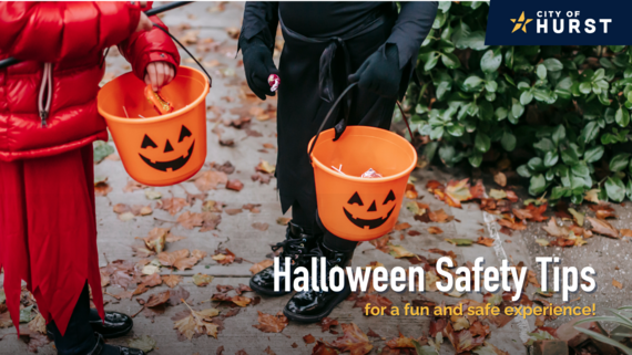 Halloween Safety tips image of kids trick or treating