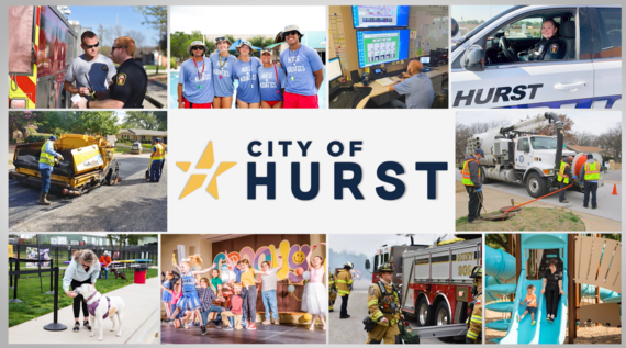 City of Hurst Fiscal Year 2025 Budget Video with image of various city services