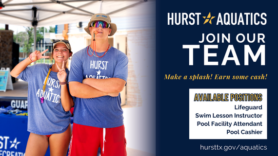 two lifeguards posing at Hurst Aquatics