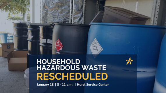 Household Hazardous Waste bins rescheduled graphic