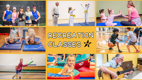 Hurst Recreation Center Classes photo collage graphic