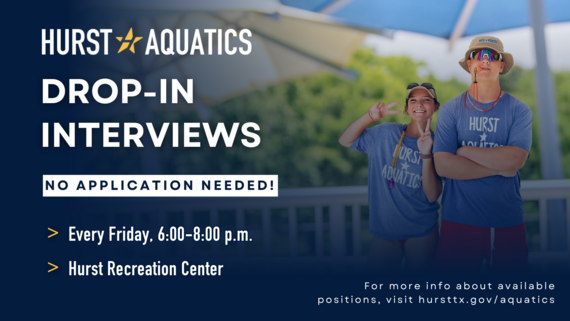 Hurst Aquatics Drop-In Interviews graphic