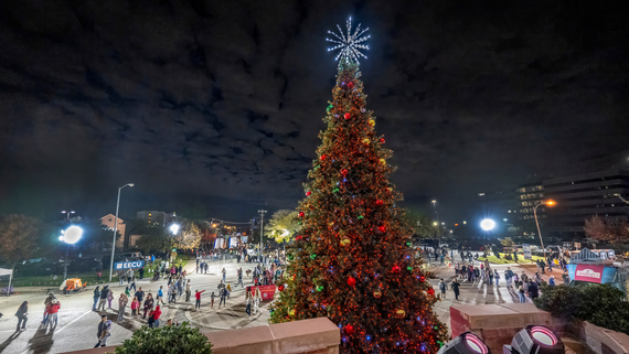 City of Hurst Christmas Tree Lighting event photo with tree