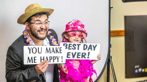 Photo of a father and daughter at the Hurst Daddy Daughter Dance