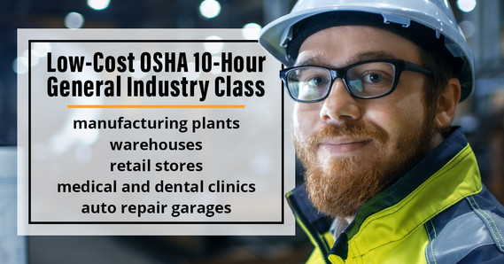 Low-Cost OSHA 10-Hour General Industry Class