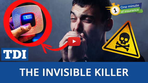 Image of man coughing form carbon monoxide exposure