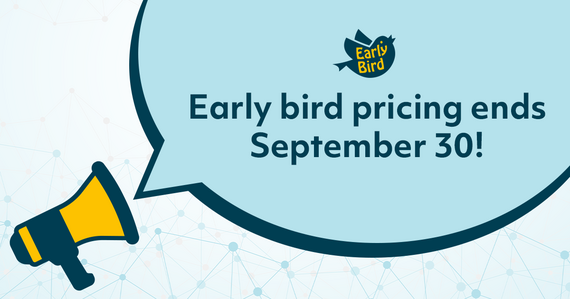 Early bird pricing ends September 30!