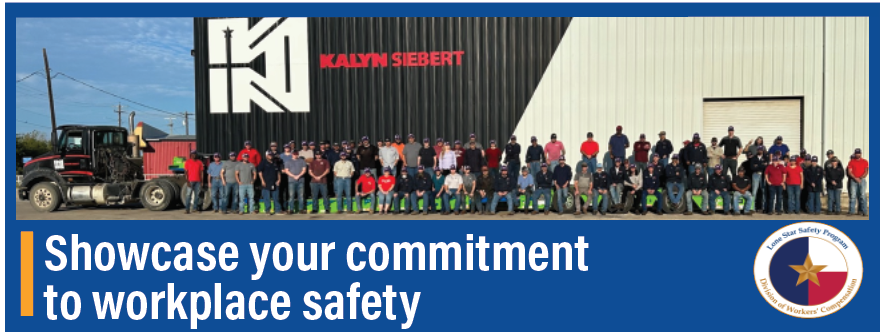 Employees at Kalyn Siebert are recognized as winners of the Lone Star Safety Award.