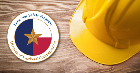 A hard hat beside the Lone Star Safety Program logo
