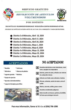 Solid Waste Bulky Items 2024 Spanish