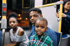 Family on bus