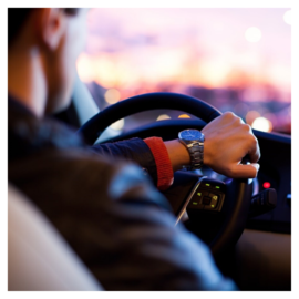 Man Driving in Traffic