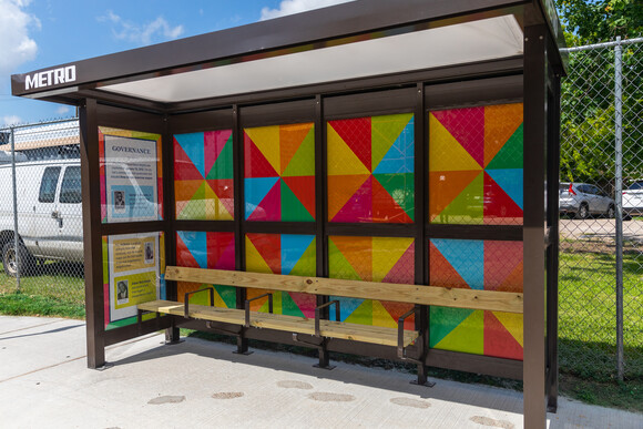 Colorful Bus Shelter Artwork